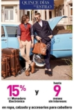 Promoción Liverpool 15 Días de Estilo: 15% en monedero y 9 meses sin intereses