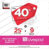 Liverpool Buen Fin 2019: hasta 40% de descuento o 25% y 9 meses sin intereses (tienen descuentos de hasta 55%)