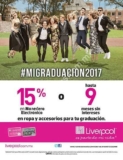 Promoción Liverpool graduaciones: 15% en monedero o 9 MSI en ropa para graduación