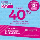 Liverpool Singles Day 2022 promociones y descuentos por departamento
