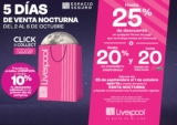 Promociones Venta Nocturna Liverpool octubre 2020