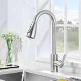 Grifo llave para fregadero de cocina giratorio y extraible de acero inoxidable baja de precio