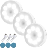 Juego de 3 luces LED con sensor de movimiento recargables bajan de precio