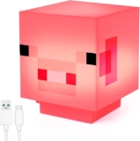 Luz nocturna recargable con diseño de Minecraft baja a un precio muy bueno