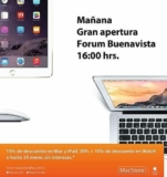 Inauguración Macstore Forum Buenavista: 15% de descuento en iPad y Mac o 24 meses sin intereses