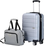 Set de viaje de 2 piezas con maleta rígida de mano + maletín de viaje bajan a su menor precio