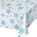Mantel estampado con diseño de copos de nieve baja de precio
