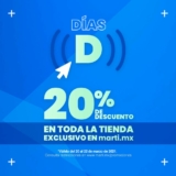 Promoción Martí Días D: 20% de descuento en toda la tienda en línea este fin de semana