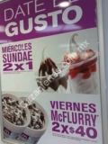 En McDonalds 2×1 sundae los miércoles