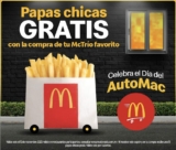 Promo McDonalds Día del AutoMac 2020: papas chicas GRATIS en la compra de un McTrío