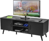 Mueble de TV centro de entretenimiento con puertas y entrepaño a un gran precio