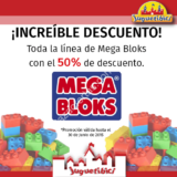 50% de descuento en todos los juguetes Mega Bloks en Juguetibici