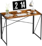 Escritorio sencillo estilo industrial de madera y metal baja a su menor precio