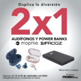 2×1 en audífonos y power banks participantes en Mobo