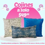 Cojines varios modelos a sólo $49 en Modatelas