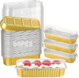 Paquete de 70 moldes para hornear con tapa reutilizables bajan de precio