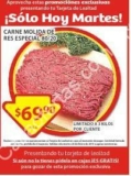 Carne molida especial a $69.90 el kilo en Soriana solo hoy 20 de enero