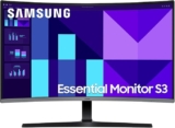 Monitor de computadora curvo Samsung Essential Monitor S3 FHD de 27 pulgadas en su precio más bajo + 15 meses sin intereses