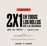 Promoción Moshi Moshi: 2×1 en todos los rollos en pedidos a domicilio