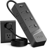 Multicontacto extensión eléctrica con 6 entradas, 2 USB y 2 USB-C en su precio más bajo