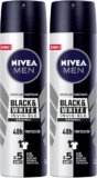 2 pack desodorantes en aerosol Nivea Men Black & White Invisible Original baja de precio