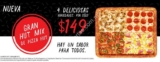 Nueva Gran hut Mix de Pizza Hut: 4 secciones en 1 pizza por sólo $149 pesos