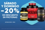 20% de descuento en proteínas los sábados y domingos en Nutrisa