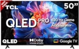 Pantalla QLED Pro TCL Smart Google TV 4K UHD de 50 pulgadas baja a un gran precio