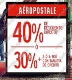 Ofertas Aeropostale El Buen Fin 2015: 40% de descuento ó 30% + hasta 6 meses sin intereses