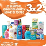 Ofertas Temporada Naranja (antes Julio Regalado 2017): 3×2 en shampoos, acondicionadores y jabones