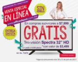 Venta Especial en Línea Office Depot el 10 y 11 de julio: pantalla GRATIS en la compra de $7,999