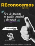 Promo Office Max elecciones 2024: 20% de descuento en departamentos seleccionados