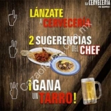 Promoción Oktoberfest Cervecería de Barrio: tarro de cerveza GRATIS al pedir 2 sugerencias del chef