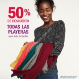 En Old Navy todas las playeras a mitad de precio hoy domingo 19 de noviembre