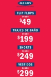 Looks de verano Old Navy: flip flops desde $49, trajes de baño desde $199, vestidos desde $199 y más