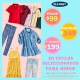 En Old Navy ropa para niños desde $99 sólo hoy