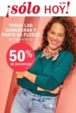En Old Navy 50% de descuento en todas las sudaderas y pants de fleece