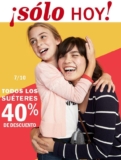 En Old Navy 40% de descuento en todos los suéteres solo hoy