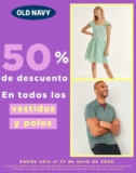 En Old Navy vestidos y polos a mitad de precio hoy domingo