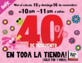 Ofertas en Onix El Buen Fin 2014: 40% de descuento de 10:00 AM a 11:00 AM hoy sábado y mañana domingo