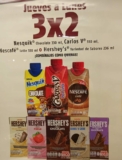 En Oxxo 3×2 en leches saborizadas Hersheys, Nescafé, Nesquik, etc.