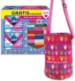 Pack Saba 100 protectores largos diarios + hielera Agatha Ruiz de la Prada por $89