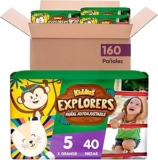 Pañales autoajustables Kiddies Explorers Etapa 5 Extra Grande con 160 piezas baja a su menor precio