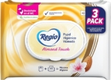 3 pack papel higiénico húmedo Regio Luxury Almond Touch con 42 piezas baja a su menor precio