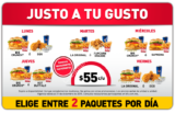 Paquetes KFC «Justo a tu Gusto» a $55 pesos de lunes a viernes (elige entre 2 paquetes por día)