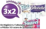 En Soriana 3×2 en papel de baño Cottonelle, Pétalo y Suavel de 32 rollos