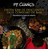 $200 de descuento en PF Chang’s si muestras que votaste hoy