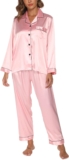 Pijama sedosa de satén para mujer de 2 piezas baja a un gran precio + cupón adicional