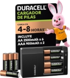 Kit pilas recargables Duracell con 6 pilas AA + 2 pilas AAA + cargador extra rápido baja a su menor precio