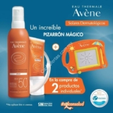 Pizarrón mágico GRATIS en la compra de 2 productos de solares Avene